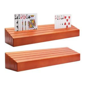 Wooden playing card holder